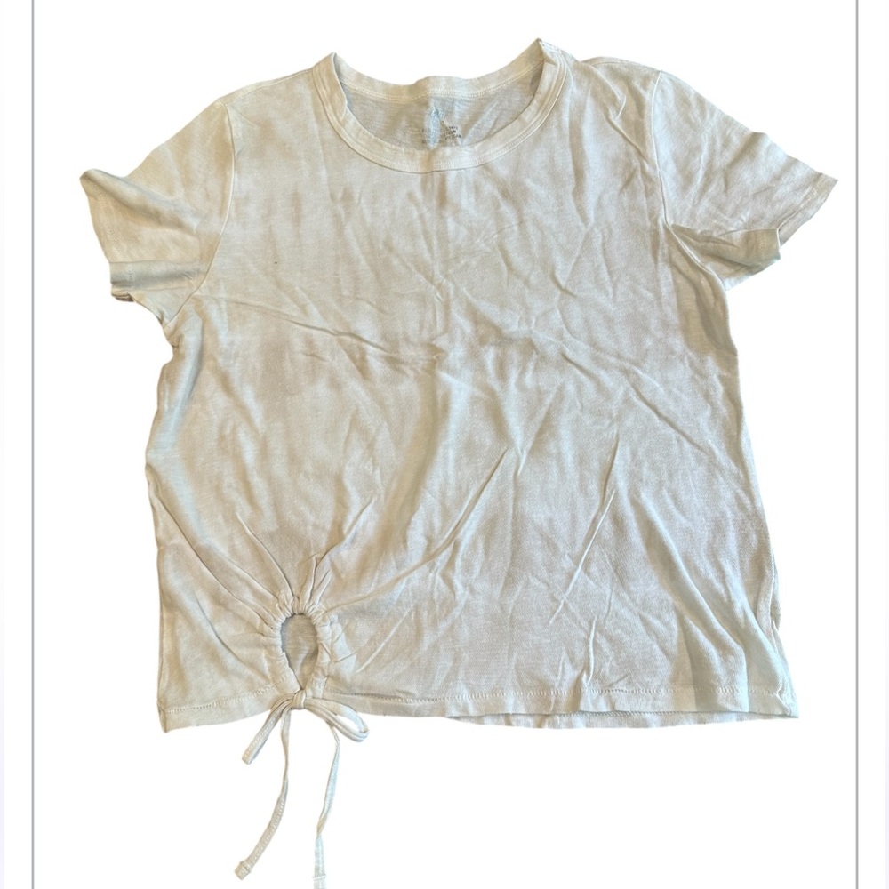 AERIE women’s Tie Dye Front Tie Short Sleeve Shirt
